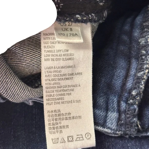 Free People We The Free CRVY Stretch High-Rise Lace-Up Flare Jeans Women’s Sz 27 - Picture 12 of 15